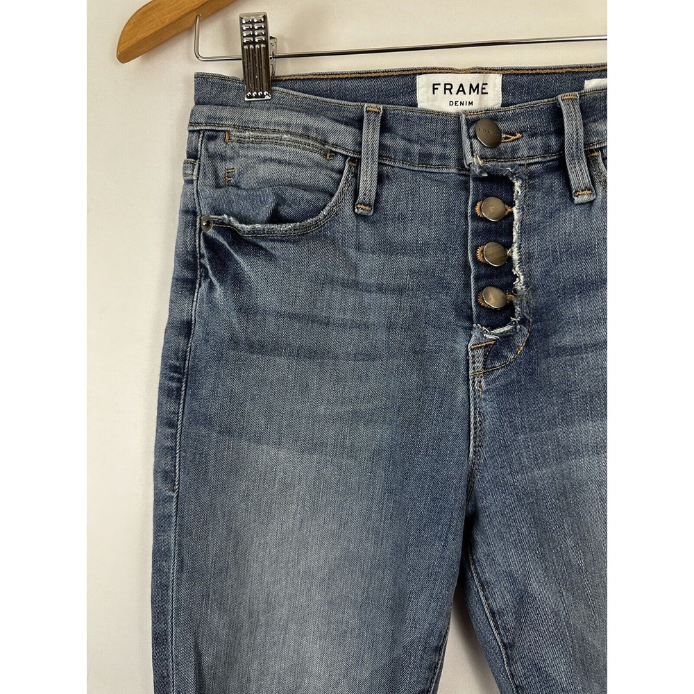 FRAME DENIM Le‎ High Skinny Waist Button Fly Ankle Skinny Jean Rooftop Size 26